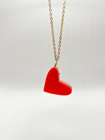 Heart Long Pendant Necklace - Riptide