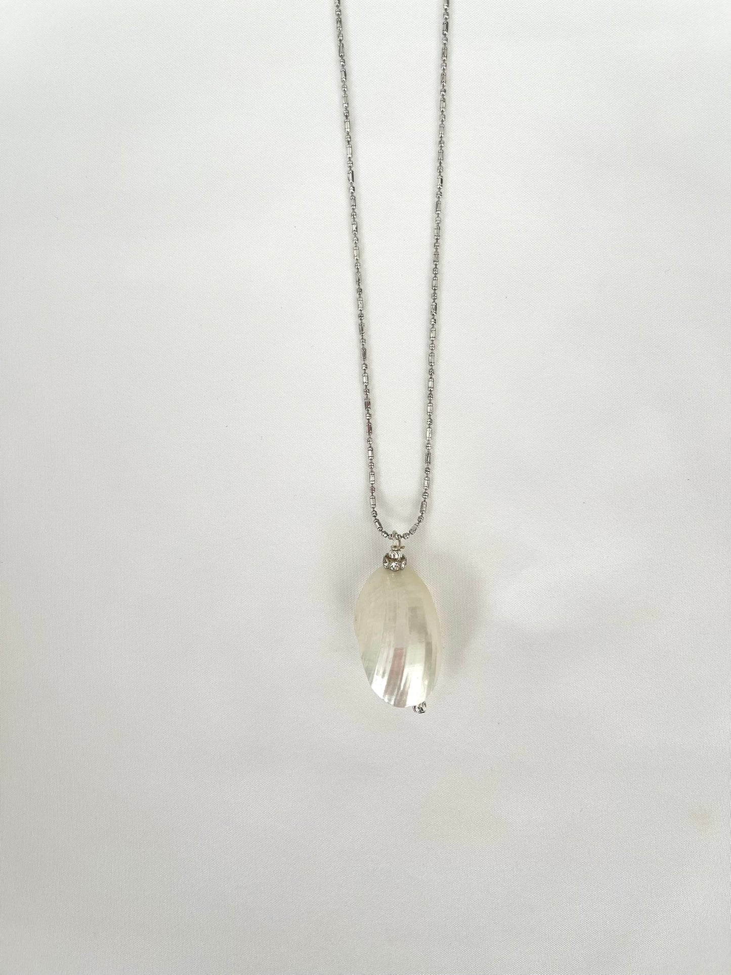 Silver Mouth Shell on Silver Chain