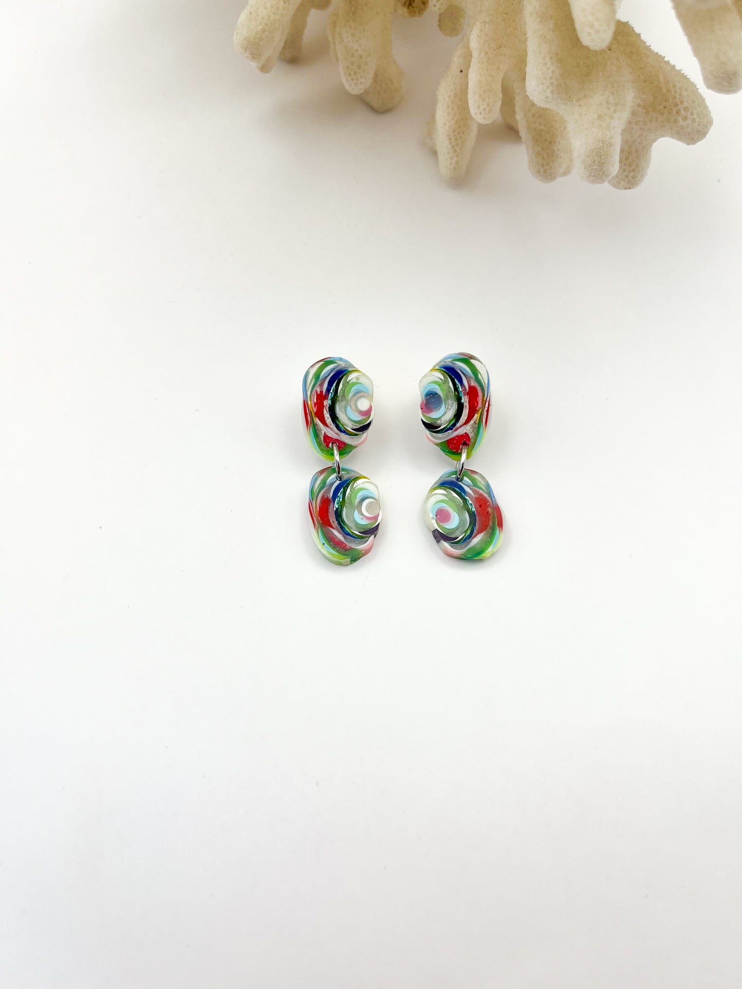 Rebekah Dangles Coral - 2-tier