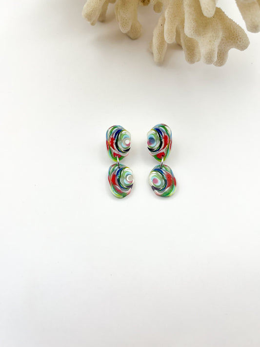Rebekah Dangles Coral - 2-tier