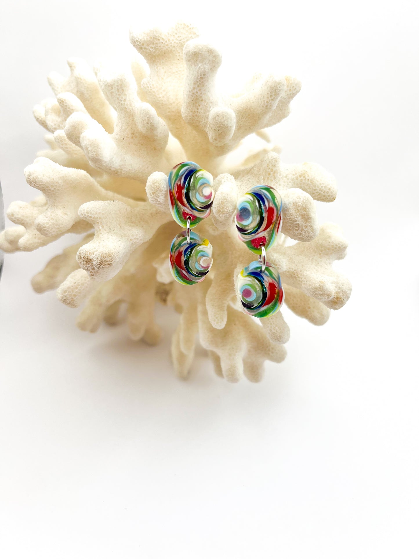 Rebekah Dangles Coral - 2-tier