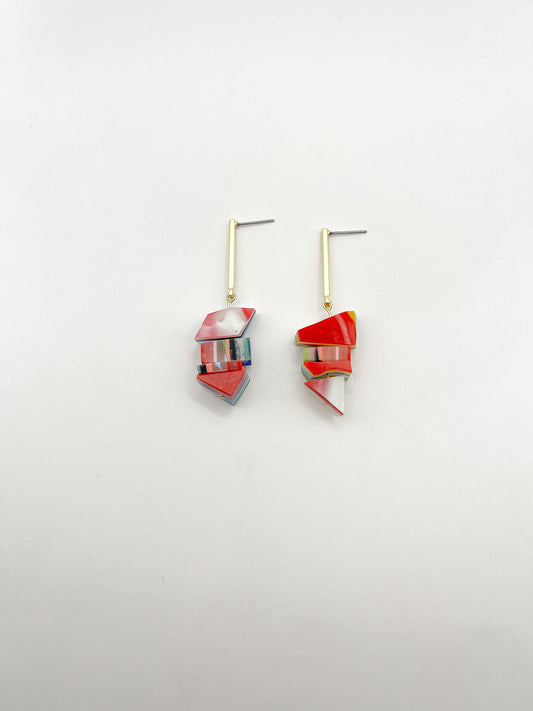 Remnants Bar Dangles - Coral