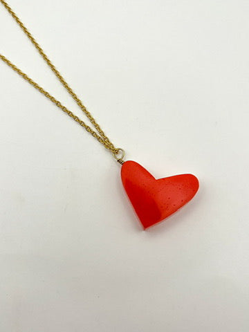 Heart Long Pendant Necklace - Riptide