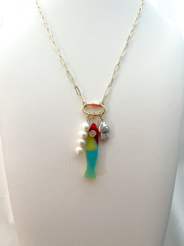 Fisher Charm Holder Necklace - Offshore