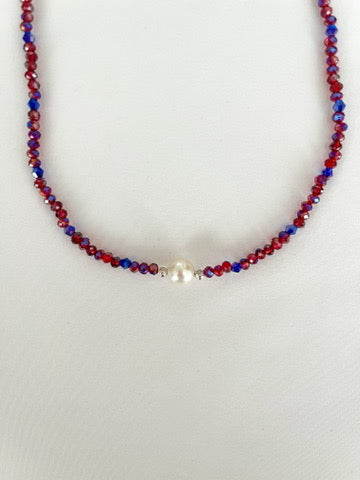 Beaded Single Pearl Necklace