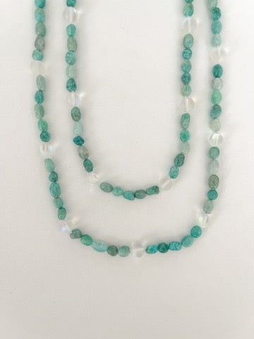 X-Long Russian Amazonite Necklace 50"