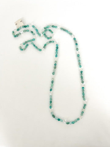 X-Long Russian Amazonite Necklace 50"