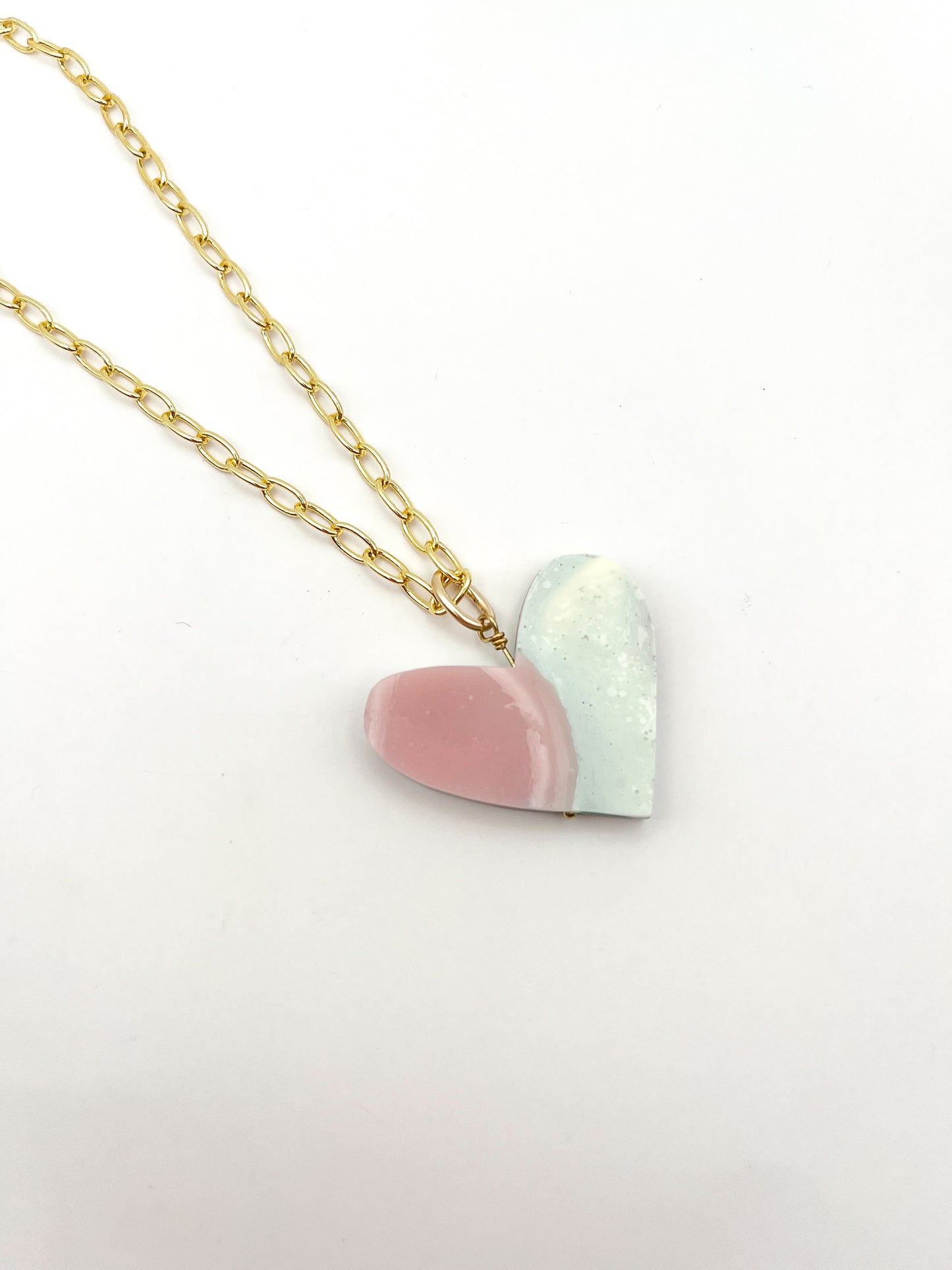Heart Pendant Necklace Conch