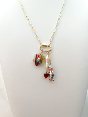Fisher Charm Holder Necklace - Shoreline