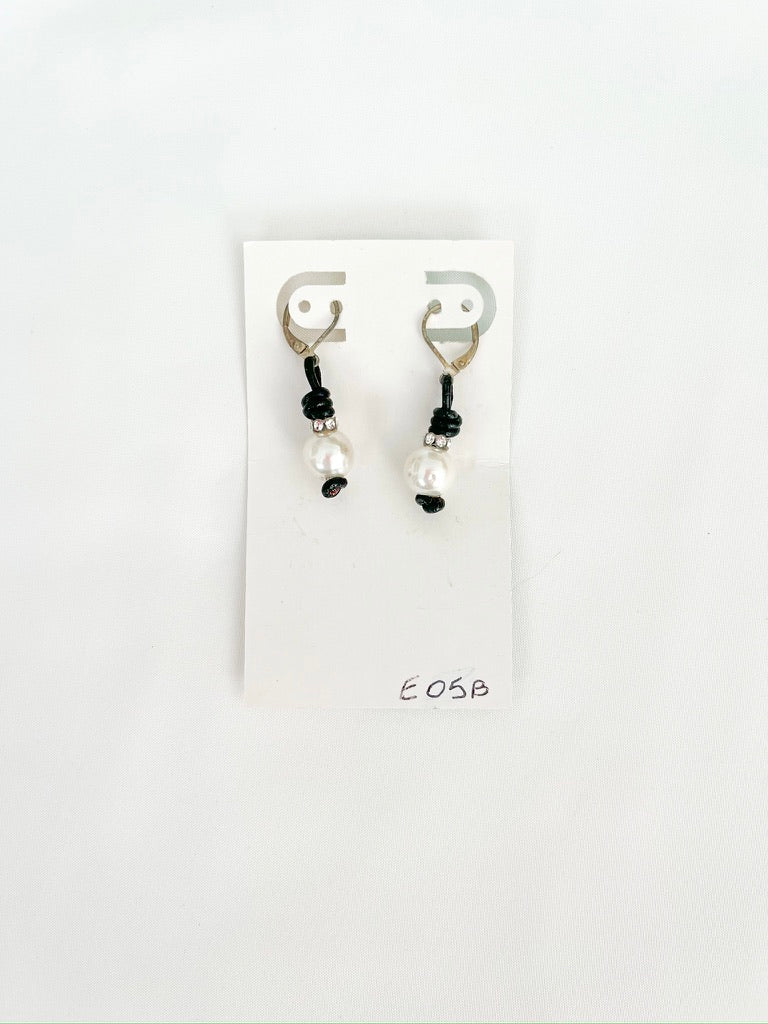 Pearl and Swarovski Crystal Drop Earrings