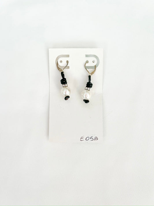 Pearl and Swarovski Crystal Drop Earrings