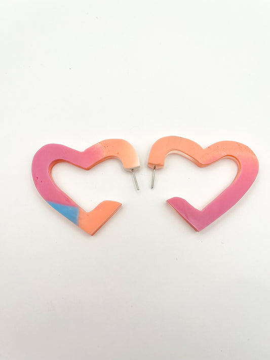 Heart Hoops Coral