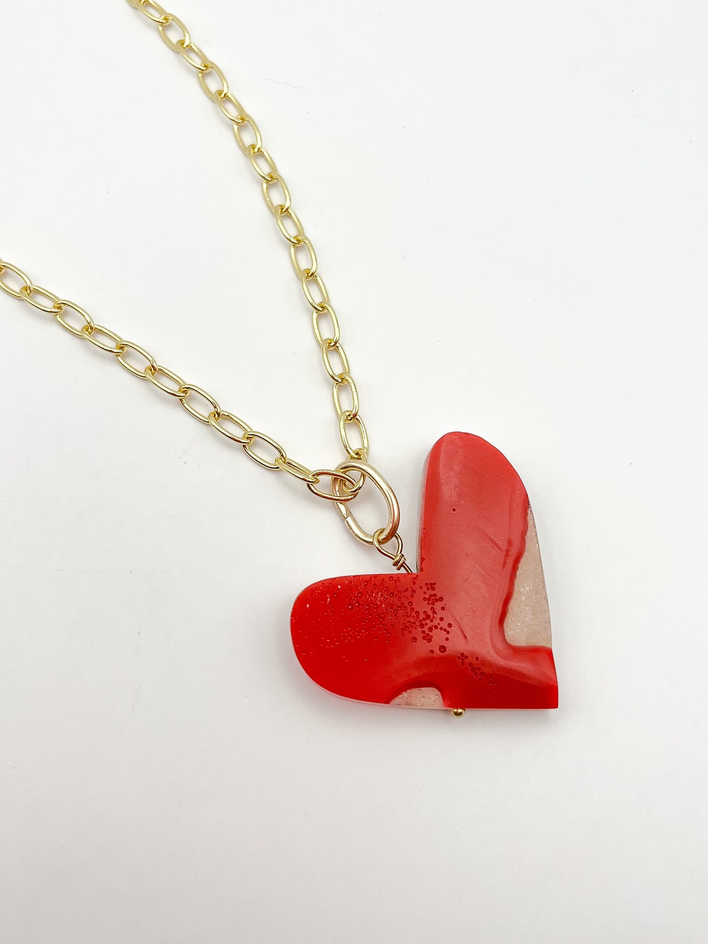 Heart Pendant Necklace Conch