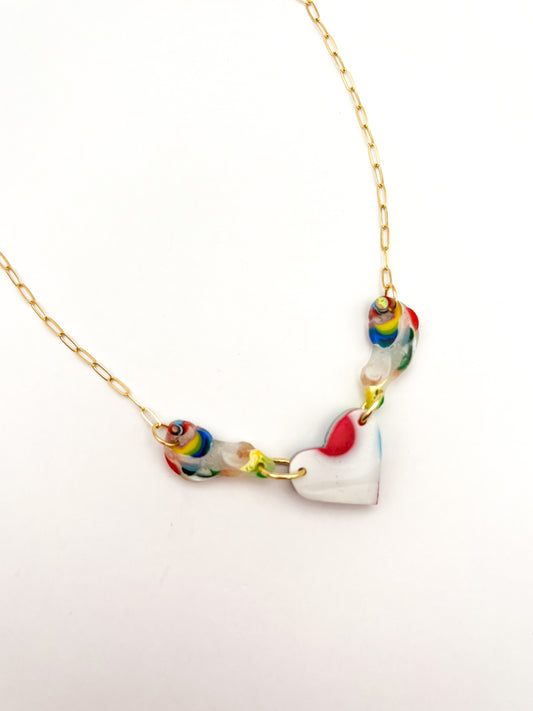 Heart Charm Necklace Midday