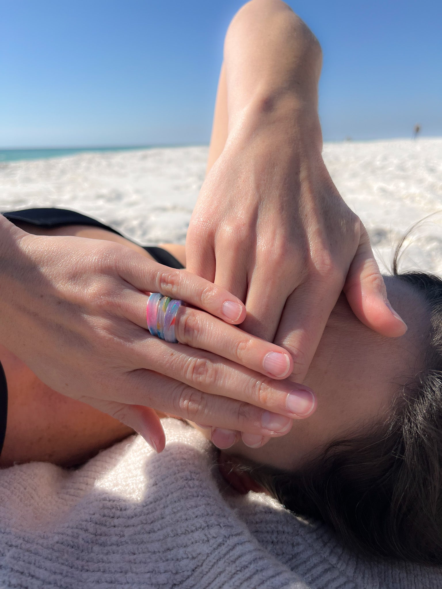 resin band ring stack